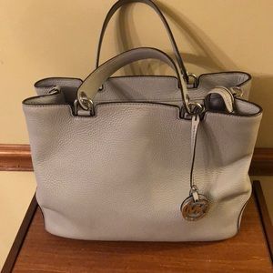 Michael Kors light gray purple medium bag